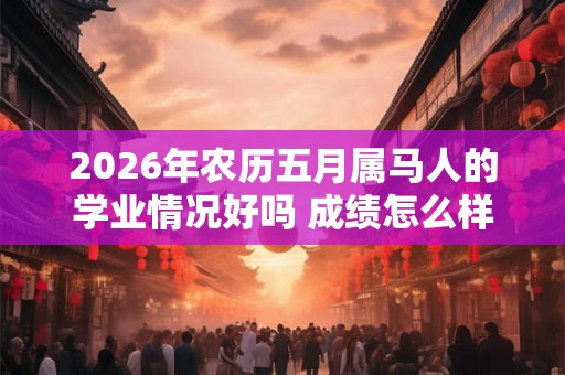 2026年农历五月属马人的学业情况好吗 成绩怎么样