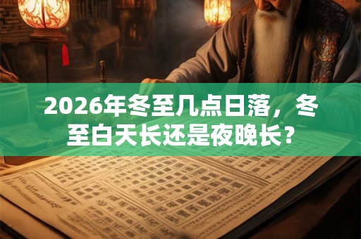 2026年冬至几点日落，冬至白天长还是夜晚长？