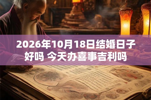 2026年10月18日结婚日子好吗 今天办喜事吉利吗