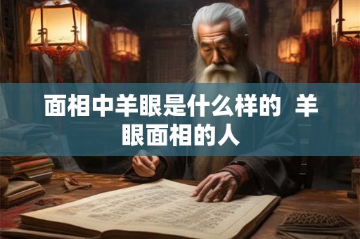 面相中羊眼是什么样的  羊眼面相的人