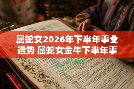 属蛇女2026年下半年事业运势 属蛇女金牛下半年事业预测