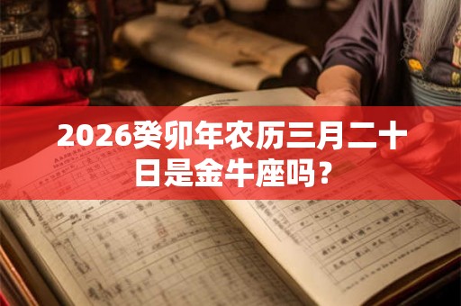 2026癸卯年农历三月二十日是金牛座吗？