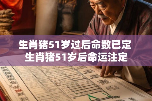 生肖猪51岁过后命数已定 生肖猪51岁后命运注定