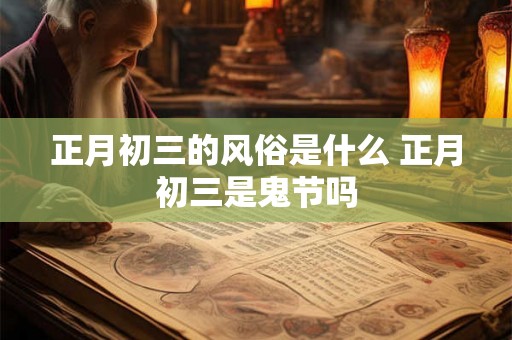 正月初三的风俗是什么 正月初三是鬼节吗