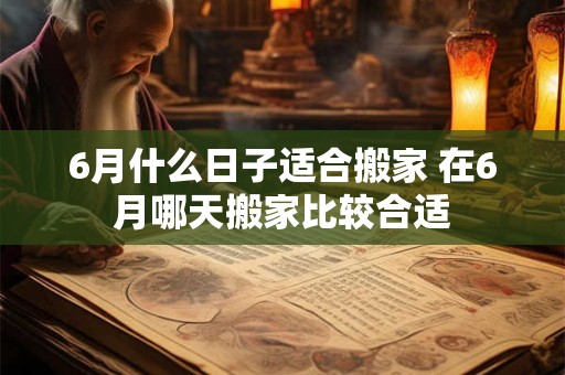 6月什么日子适合搬家 在6月哪天搬家比较合适 6月什么日子适合搬家 在6月哪天搬家比较合适