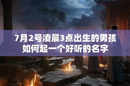 7月2号凌晨3点出生的男孩如何起一个好听的名字 7月2号凌晨3点出生的男孩如何起一个好听的名字