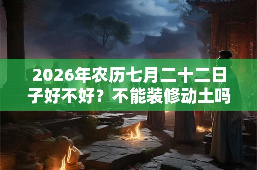 2026年农历七月二十二日子好不好？不能装修动土吗？
