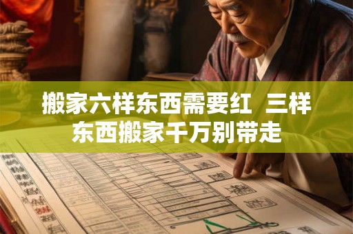 搬家六样东西需要红  三样东西搬家千万别带走