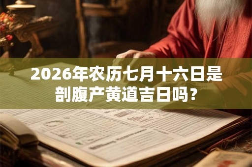 2026年农历七月十六日是剖腹产黄道吉日吗? 2026年农历七月十六日是剖腹产黄道吉日吗?
