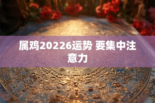 属鸡20226运势 要集中注意力