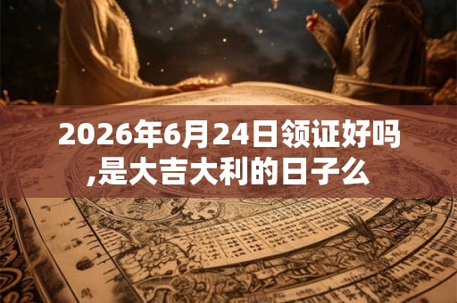 2026年6月24日领证好吗,是大吉大利的日子么 2026年6月24日领证好吗,是大吉大利的日子么