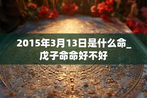 2015年3月13日是什么命_戊子命命好不好