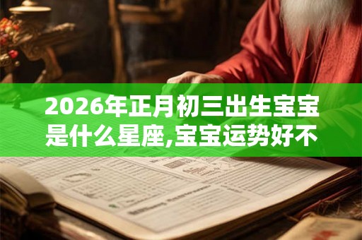 2026年正月初三出生宝宝是什么星座,宝宝运势好不好? 2026年正月初三出生宝宝是什么星座,宝宝运势好不好?