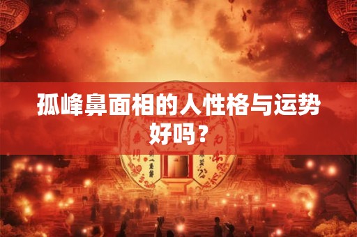 孤峰鼻面相的人性格与运势好吗？