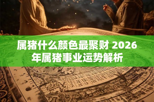 属猪什么颜色最聚财 2026年属猪事业运势解析