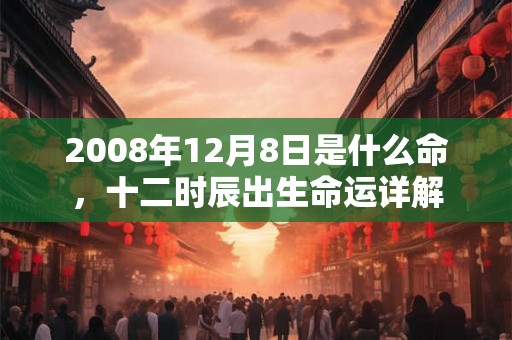 2008年12月8日是什么命，十二时辰出生命运详解