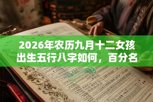 2026年农历九月十二女孩出生五行八字如何，百分名字推荐