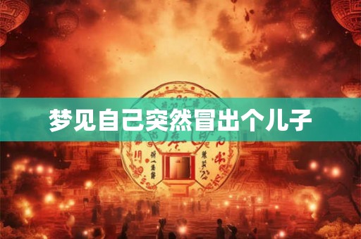 梦见自己突然冒出个儿子 梦见自己突然冒出个儿子