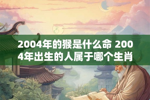 2004年的猴是什么命 2004年出生的人属于哪个生肖