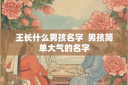 王长什么男孩名字  男孩简单大气的名字