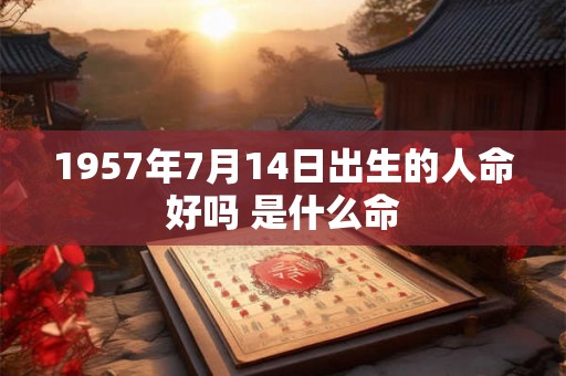 1957年7月14日出生的人命好吗 是什么命