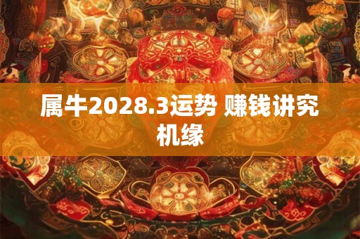 属牛2028.3运势 赚钱讲究机缘
