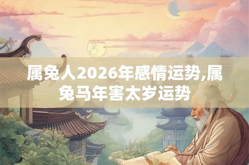 属兔人2026年感情运势,属兔马年害太岁运势 属兔人2026年感情运势,属兔马年害太岁运势