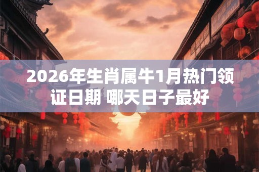 2026年生肖属牛1月热门领证日期 哪天日子最好