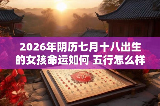 2026年阴历七月十八出生的女孩命运如何 五行怎么样