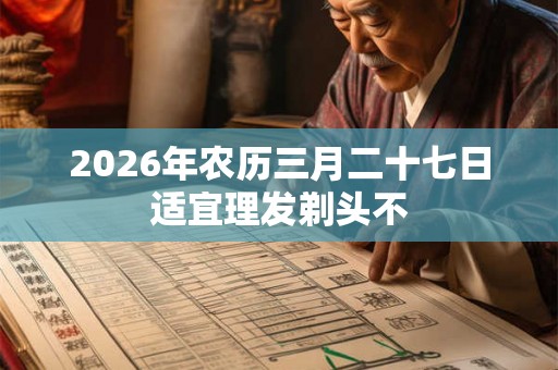 2026年农历三月二十七日适宜理发剃头不