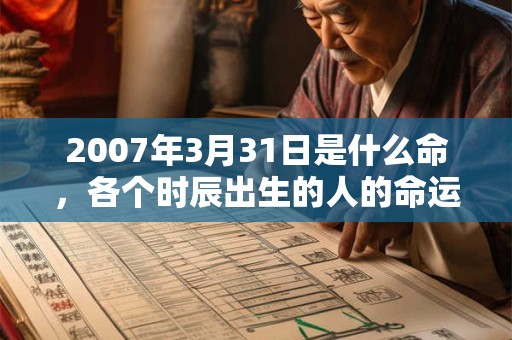 2007年3月31日是什么命,各个时辰出生的人的命运 2007年3月31日是什么命,各个时辰出生的人的命运