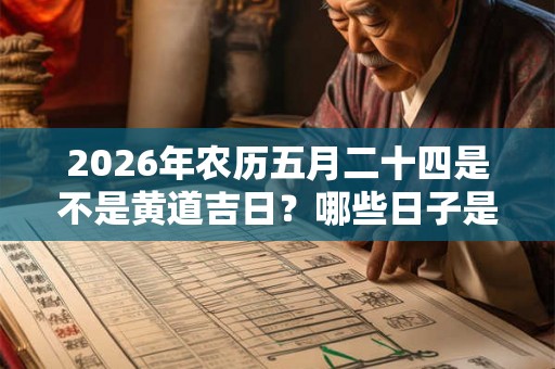 2026年农历五月二十四是不是黄道吉日？哪些日子是吉日？