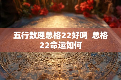 五行数理总格22好吗 总格22命运如何 五行数理总格22好吗 总格22命运如何
