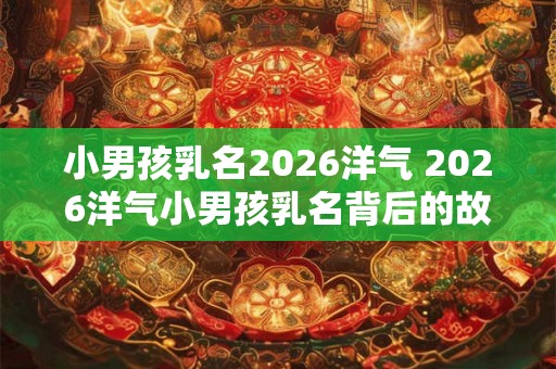 小男孩乳名2026洋气 2026洋气小男孩乳名背后的故事是什么