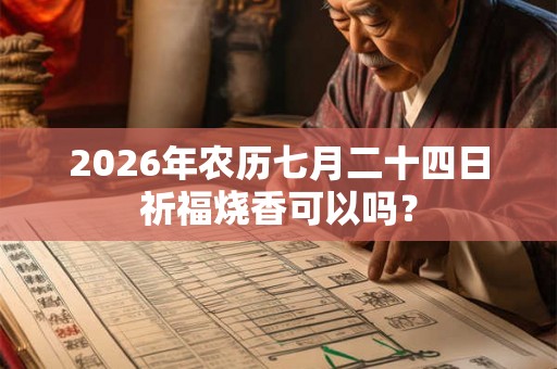 2026年农历七月二十四日祈福烧香可以吗？