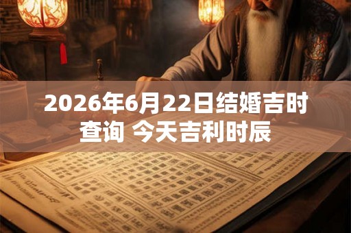 2026年6月22日结婚吉时查询 今天吉利时辰