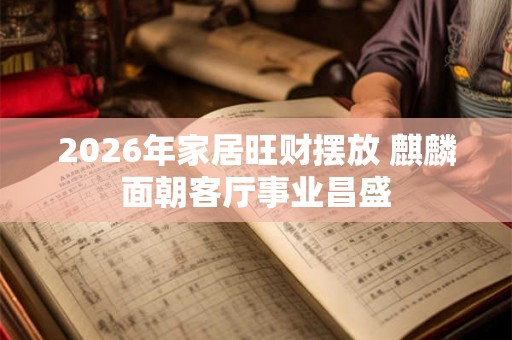 2026年家居旺财摆放 麒麟面朝客厅事业昌盛