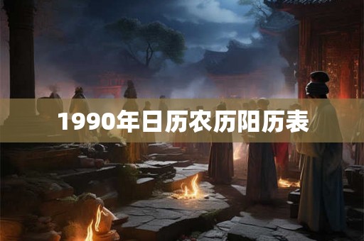 1990年日历农历阳历表