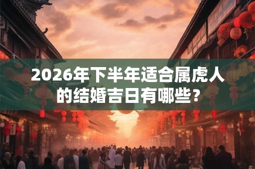 2026年下半年适合属虎人的结婚吉日有哪些？