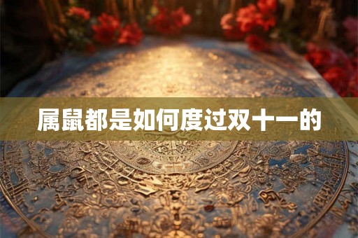 属鼠都是如何度过双十一的 属鼠都是如何度过双十一的
