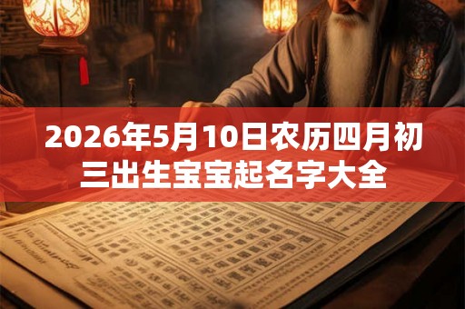 2026年5月10日农历四月初三出生宝宝起名字大全 2026年5月10日农历四月初三出生宝宝起名字大全