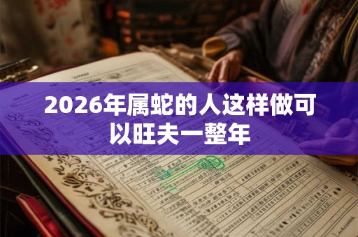 2026年属蛇的人这样做可以旺夫一整年