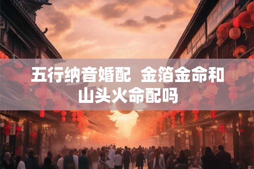 五行纳音婚配  金箔金命和山头火命配吗