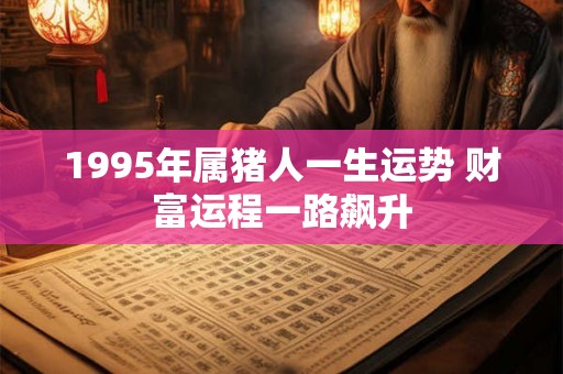 1995年属猪人一生运势 财富运程一路飙升