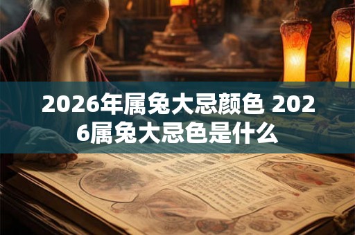 2026年属兔大忌颜色 2026属兔大忌色是什么