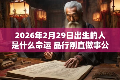 2026年2月29日出生的人是什么命运 品行刚直做事公正
