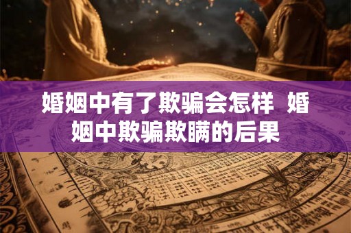 婚姻中有了欺骗会怎样  婚姻中欺骗欺瞒的后果