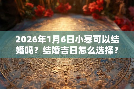 2026年1月6日小寒可以结婚吗？结婚吉日怎么选择？