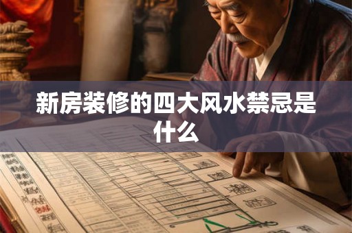 新房装修的四大风水禁忌是什么