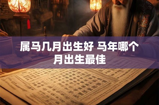 属马几月出生好 马年哪个月出生最佳